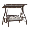 Кресло-качалка Кресло-качалка с откидной спинкой Качели из алюминиевого сплава Открытый двор Кресло-качалка [обновление алюминиевой крыши + педаль] Двойное сиденье с солнечной лампой