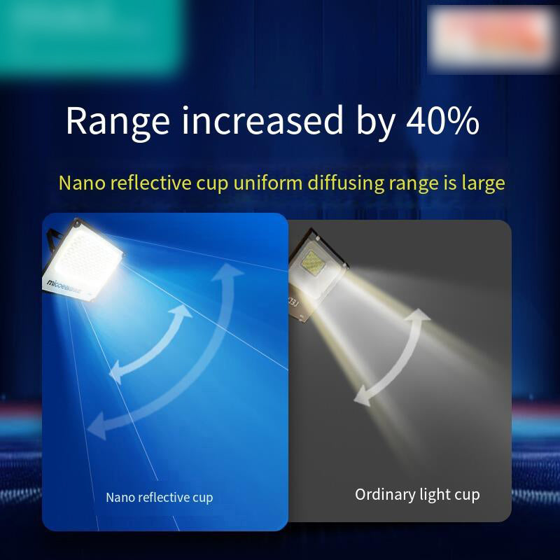 Solar Lamp Household Outdoor Courtyard Lamp New Rural Special Indoor Lamp Nano Reflective Cup One Drag Two Super Bright Long Life Projection Lamp