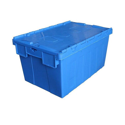 Оборотный ящик Экспресс-логистический ящик Пластиковый ящик 535*375*285 мм (утолщенный с крышкой) 