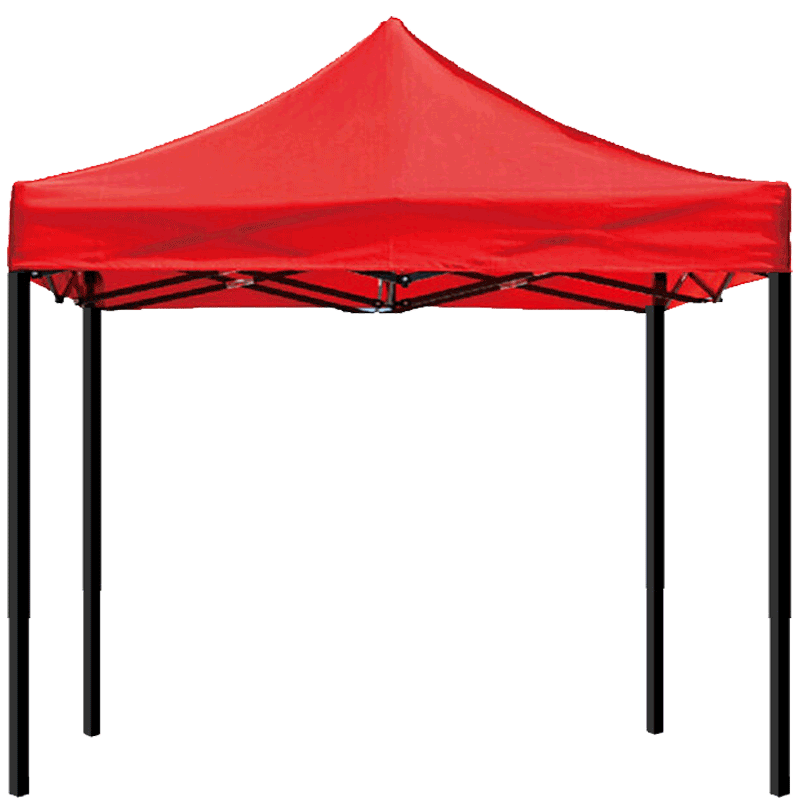 Outdoor Sunshade Stall Folding Telescopic Shed Four Corner Umbrella Parking Shed Tent Canopy 2.5 × 2.5m Red Bold And Thickened