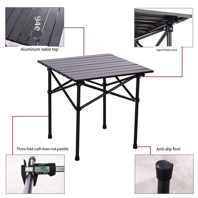Outdoor Folding Table And Chair Set Courtyard Balcony Outdoor Table Portable Barbecue Advertising Stall Five Piece Set Of Tables And Chairs