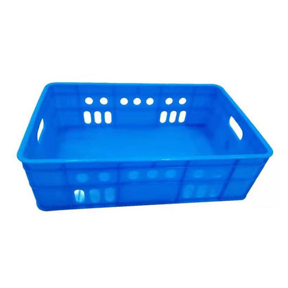 PE пластиковая корзина для свежих овощей Корзина для хранения молока в супермаркете синяя 