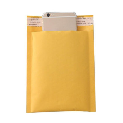 230 Только самозапечатывающийся пакет из крафт-бумаги, композитный конверт с пузырьками, противоударная желтая экспресс-сумка из пенопласта 23x32 + 4 см