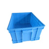 Утолщенная пластиковая коробка, прочная устойчивая к падению прямоугольная корзина для оборота, синяя 