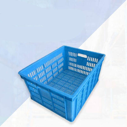 Утолщенная пластиковая корзина, прямоугольная корзина, синяя, большая вместимость, безопасная и надежная, износостойкая, нетоксичная и безвкусная. 