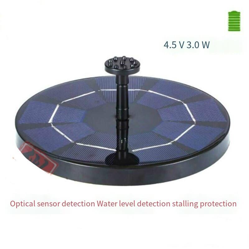 Solar Lotus Leaf Fountain Floating Pool Outdoor Pond Water Pump Small Garden Fountain 5 Kinds Of Nozzles Oxygenation Running Water Landscape 3w
