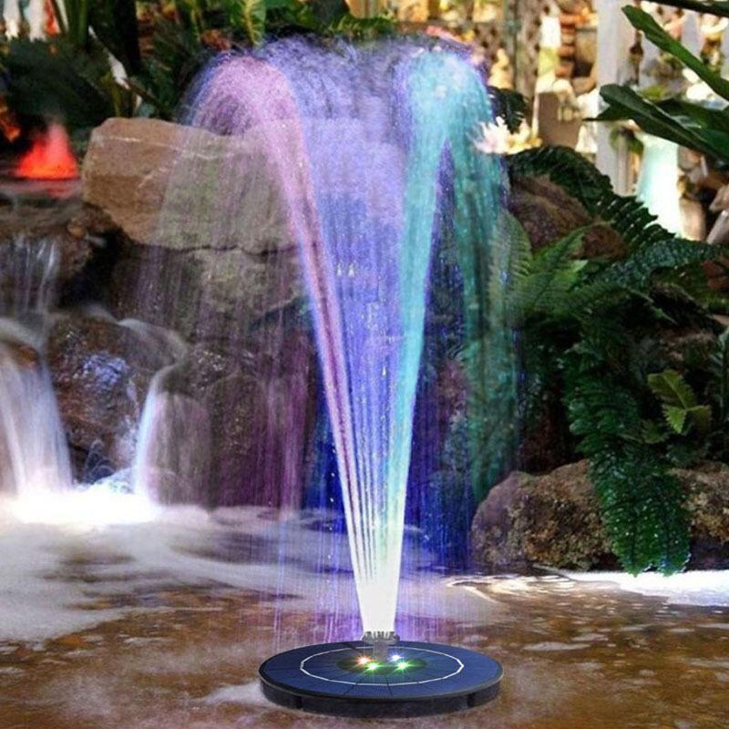 New Solar Floating Fountain With Lamp And Charging Function Water Floating Landscape Fountain 5v 1.4w