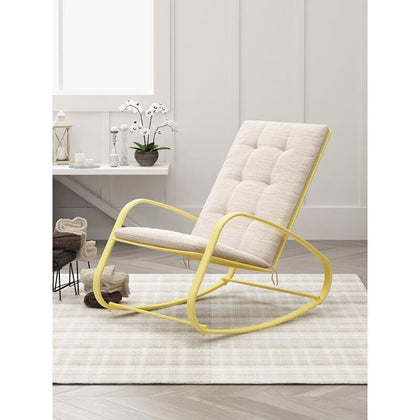 Балконное кресло-качалка для взрослых, домашнее ленивое кресло-качалка для взрослых, скандинавское современное простое кресло-качалка для отдыха, кресло-качалка с железной сеткой, желтый