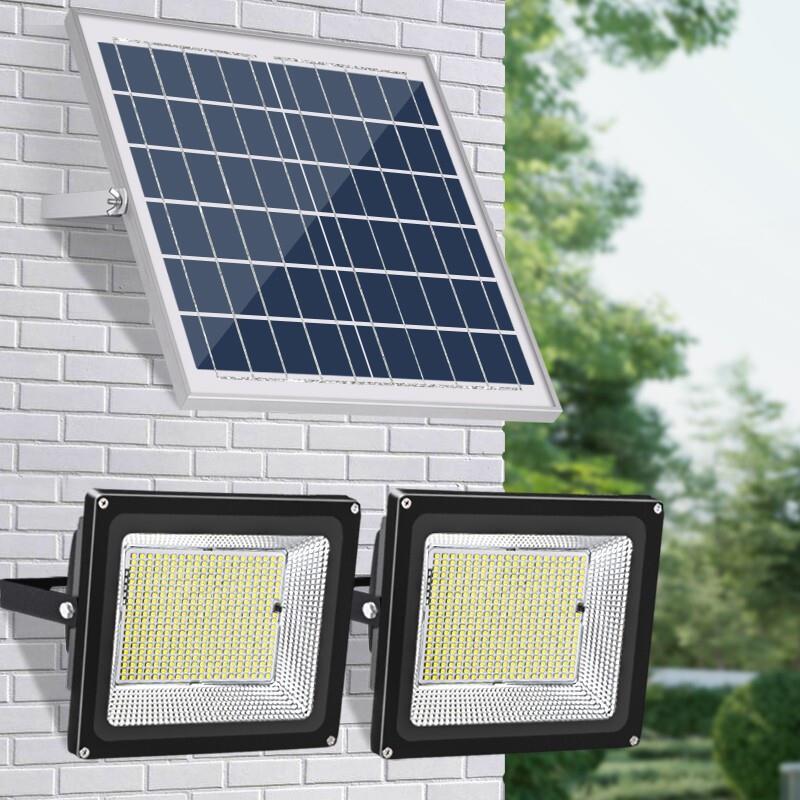 Solar Lamp Light Control 100W Street Lamp Outdoor Courtyard Lamp LED Projection Court Household One Driven Floodlight Induction Factory Workshop Lamp