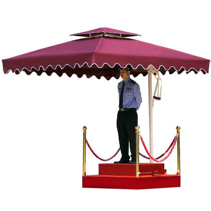 Сторожевой зонт, станция охраны, сторожевой зонт, зонт для двора, уличный зонт от солнца 2,1x2,1 м с волнистым краем