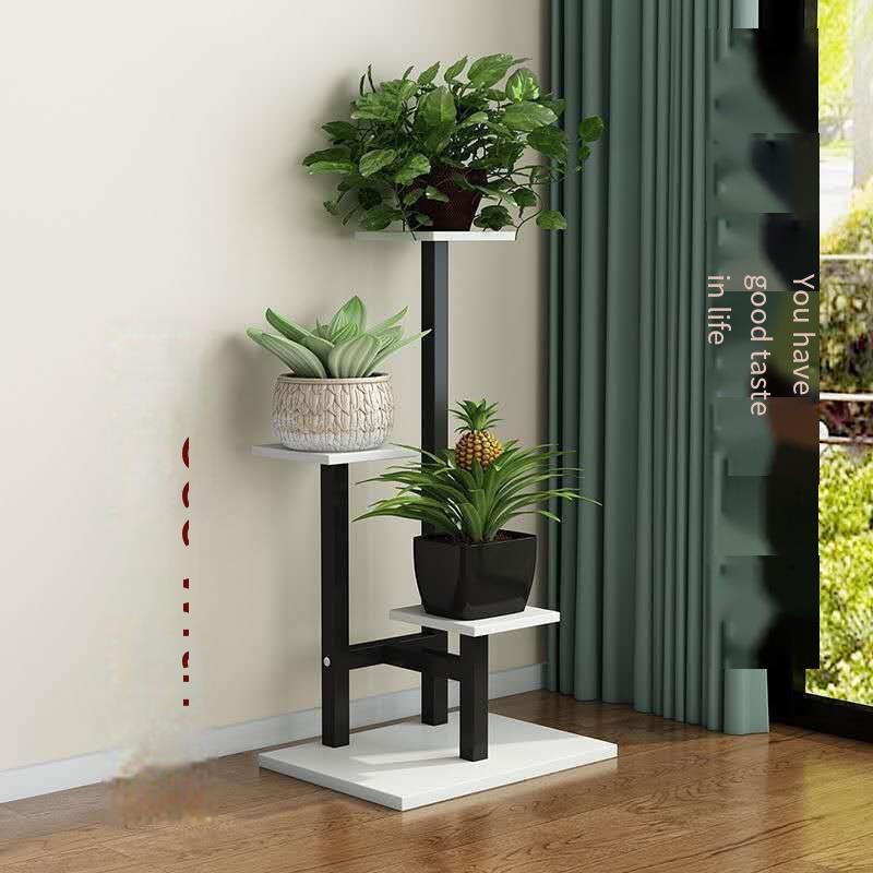 Flower Rack Living Room Household Floor Balcony Outdoor Multi-storey High Flower Pot Iron Embroidered Steel Support Crab Claw Green Pineapple Meat Climbing Rattan Partition Decorative Frame Bonsai Frame Fish Tank