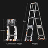 Телескопическая лестница 6,5 м, лестница в елочку, многофункциональный лифт, утолщенная складная лестница из алюминиевого сплава, проект лестницы 