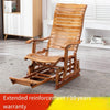 Бамбуковое кресло-качалка, кресло с откидной спинкой, складной балкон, плетеный стул из ротанга из массива дерева, утолщенное коричневое кресло-качалка, коричневая подушка