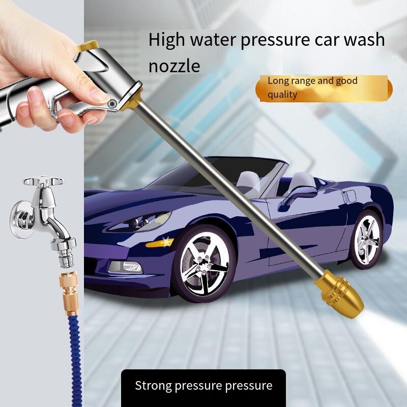 Car Wash Machine High Pressure Car Wash Sprinkler Garden Spray Pressurized Floor Washing Tool Tap Water Tap Set [22 Meters After Water Injection] + Foam Pot + Wash Car Shampoo + Towel