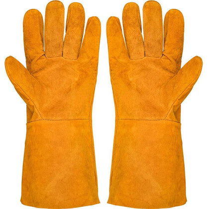 12 пар сварочных перчаток из коровьей кожи, специальные для охраны труда, удлиненные и утолщенные сварочные перчатки 