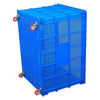 Утолщенная корзина для одежды с колесным перевернутым ящиком для хранения, логистика, большая пластиковая корзина для переворота, внешний диаметр 810*570*500 мм