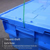 Пластиковая коробка Складская коробка для хранения Оборотная корзина С наклонной горловиной Вставная оборотная коробка Синяя 