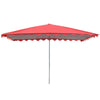 Зонт от солнца на открытом воздухе. Прочный большой квадратный зонт. Деловой зонт. Большой зонт от солнца на земле. 2,5x2,9, красный, серебряный клей (четыре кости).