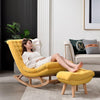 Кресло-качалка Nordic Lazy Sofa Net Red Light Роскошное маленькое семейное кресло для отдыха с одним стулом 826 Матовый бархатный желтый