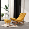Кресло-качалка Nordic Lazy Sofa Net Red Light Роскошное маленькое семейное кресло для отдыха с одним стулом 826 Матовый бархатный желтый