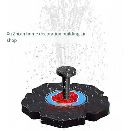 Solar Energy Fish Water Pump Energy Villa Fountain Fountain Waterproof Landscaping And Oxygenation For Villa Courtyard Rockery Fish Pond Tank With Large Lotus Leaf 38cm Storage Battery Type 1000mah