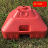 6 Pieces Outdoor Sun Umbrella Base Water Injection Tripod Folding Beach 30 Kg Loading Sand Fork Cross Cast Iron Four Leg Base 20L Water Injection Base (thickened Red)