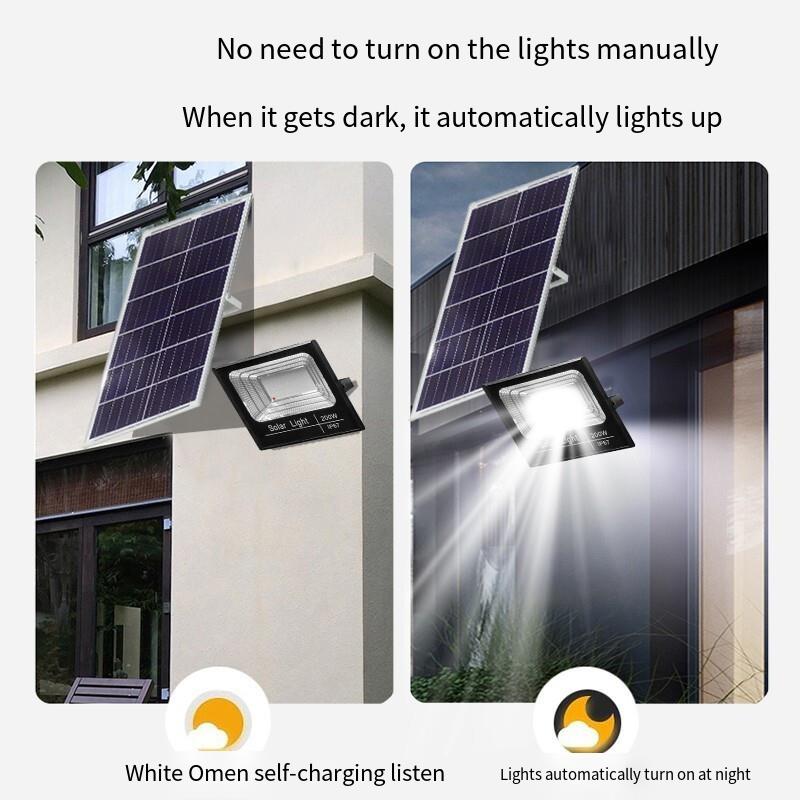 Solar Lamp Courtyard Outdoor Street Lamp Super Bright Household Waterproof New Rural Special High-power Stadium LED Projection Lamp 100w