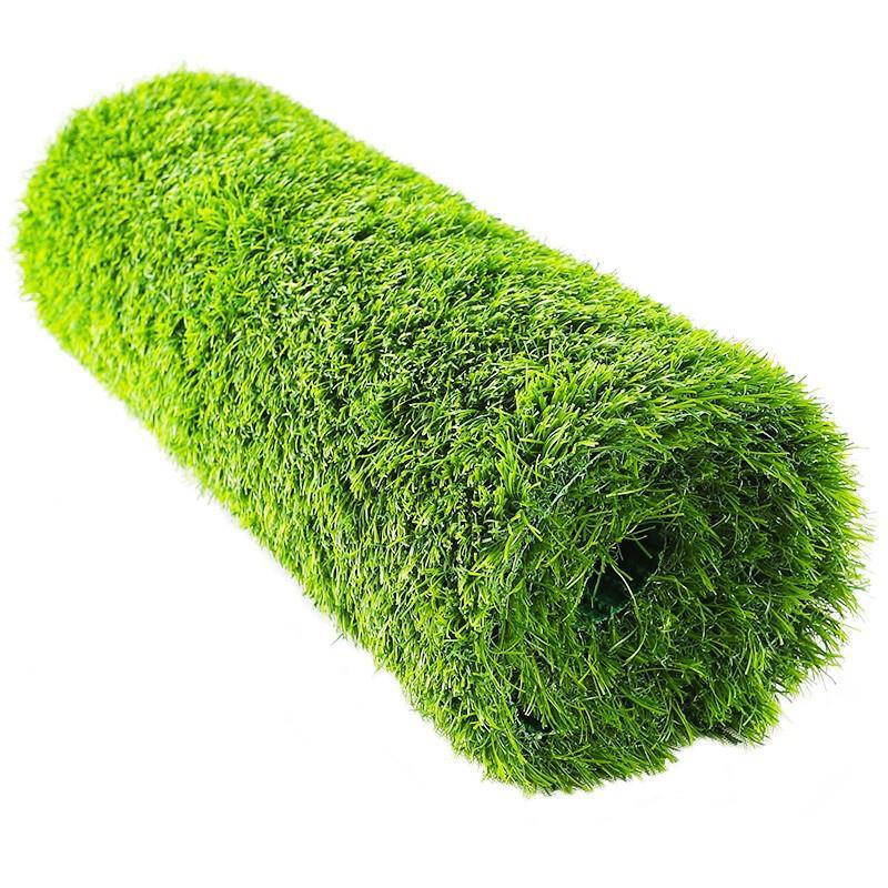 6 Pieces 2cm Dense Spring Grass Simulated Lawn Carpet Kindergarten Green Plastic Decoration Artificial Football Field Outdoor Enclosure Artificial Bedding Fake Turf