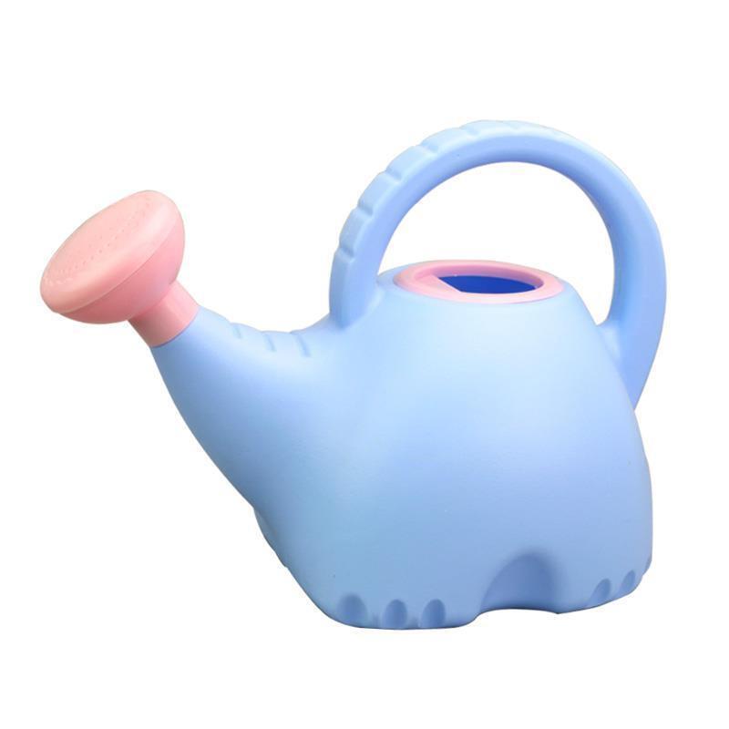 6 Pieces [1.5L Small Elephant Type] Household Gardening Tools Children's Cute Cartoon Small Elephant Shape Watering Pot  Pink Blue Children's Watering Pot