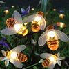 Солнечная лампа, солнечная лампа, садовая декоративная пейзажная лампа, солнечная уличная водонепроницаемая лампа для двора, креативная декоративная лампа в виде пчелы