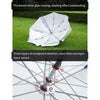 Зонт от солнца, уличный солнцезащитный козырек, супер большой рекламный киоск, двор, круглая реклама с печатью, 2,4 м, красный + двухслойная ткань