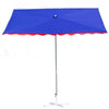 Beach Umbrella Sun Sunshade  Large Inclined Shop Commercial Large Square Umbrella Outdoor Stall Business Red [positive Umbrella] 3x2m Thickened Four Bone Support And Base