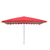 Beach Umbrella Sun Sunshade  Large Inclined Shop Commercial Large Square Umbrella Outdoor Stall Business Red [positive Umbrella] 3x2m Thickened Four Bone Support And Base