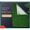 6 Pieces Simulation Green Plant False Turf Plastic Decorative Carpet Kindergarten Outdoor Fence Lawn Mat 1.5cm Green Bottom