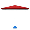 Outdoor Sunshade Large Size Ground Stall Large Courtyard Folding Beach Square Commercial Advertising Sunscreen Tent With Base Big Umbrella Stall With Red 2.5 * 2.5 Four Gear