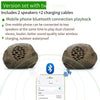 8 Packages Solar Bluetooth Speaker Garden Sound Outdoor Waterproof Remote Control Simulation Stone Cobblestone Lawn Speake One Bluetooth