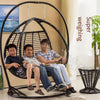 Hanging Chair Indoor Double Swing Hammock Balcony Adult Rocking Leisure Lazy Table And Chair Outdoor Furniture Rocking Chair Nordic Simple Rattan Chair Black And White Thick Rattan [super Space]