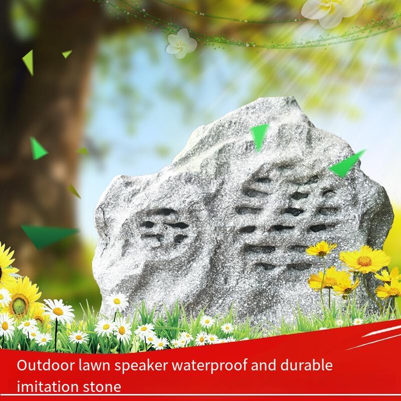 Outdoor Lawn Sound Garden Waterproof Stone Rockery Wireless Fm Bluetooth Speaker Simulation Speaker Accessories White