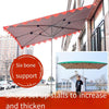 Outdoor Sunshade Umbrella Canopy Stall Large Rainproof Folding Large Square Sun Umbrella Thickened Inclined Shop Commercial Inclined Six Bones 4 × 2 Red