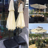 Banana Umbrella Outdoor Courtyard Sunshade Large Sun Advertising Stall Beach Activity Umbrella Table Chair Umbrella Package 1