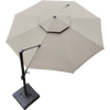 Зонт для улицы Зонт с навесом Зонт для улицы Хаки Очень большой, толстый, круглый, 3,5 м [с мраморным вращающимся основанием весом 100 кг]