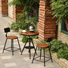 Iron Balcony Table And Chair Three Piece Set Outdoor Table And Chair Coffee Shop Milk Tea Shop Table And Chair Combination Set Black