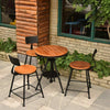 Iron Balcony Table And Chair Three Piece Set Outdoor Table And Chair Coffee Shop Milk Tea Shop Table And Chair Combination Set Black