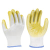 12 пар полиэтиленовых клеев, свободный размер, желтые защитные перчатки, перчатки с пальмовым покрытием, строительные защитные перчатки