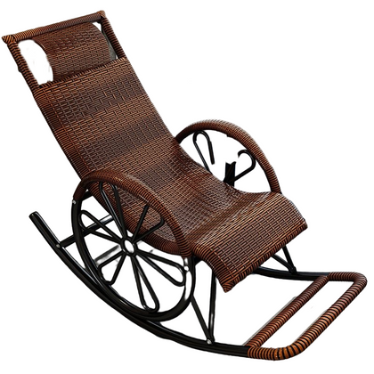 Кресло-качалка, кресло для взрослых, балкон, домашнее кресло для отдыха на открытом воздухе, для пожилых людей, для сна, двухэтажное, красно-коричневое