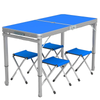 Синий складной стол, уличный стол и стул, портативный стол для барбекю, пикника, рекламный стенд, тренировочный стол, выставочный стол, складной стол