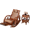 Каштановый одинарный стул-качалка Балкон Ротанговое плетение Кресло-качалка Ротанговый стул Диван Бытовой стул для отдыха для взрослых Крытый ротанговый стул для пожилых людей