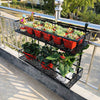 Однослойная квадратная балконная подвесная подставка для цветов, балконные перила, цветочный горшок, для домашних заборов, садовых уличных настилов