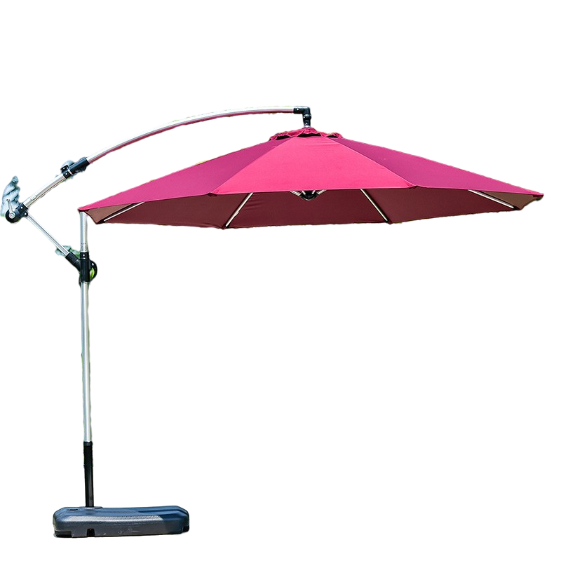 Outdoor Sunshade Umbrella Fishing Umbrella Courtyard Umbrella Big Umbrella 3m Khaki 2.7m Round Double Top Iron (30kg Marble Base)