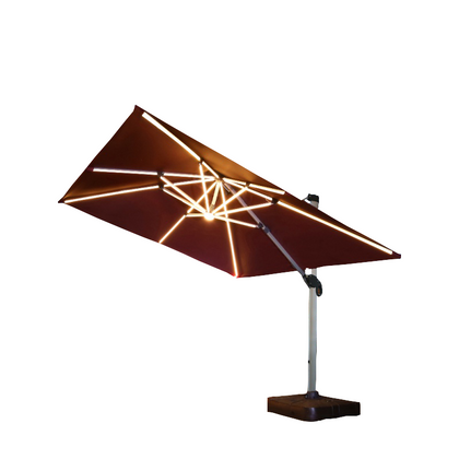 3,5 м открытый солнцезащитный зонт солнечный зонт со светодиодной подсветкой римский зонт садовый большой зонт из алюминия и супер легкий